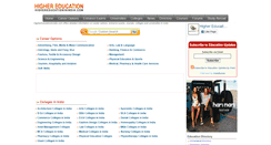 Desktop Screenshot of highereducationinindia.com